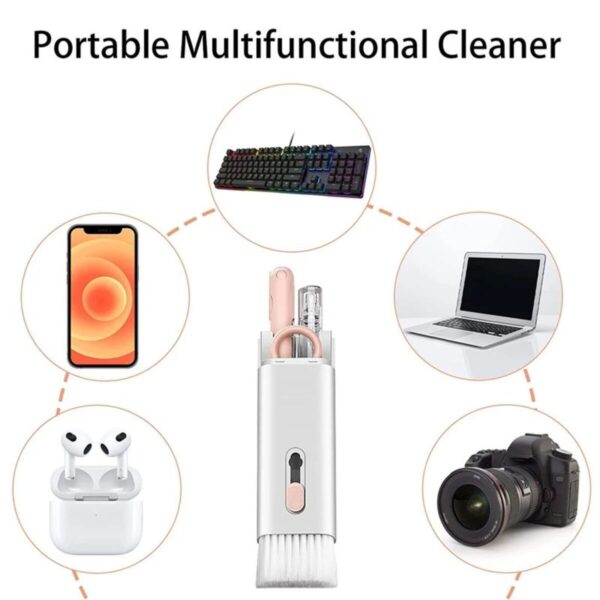 7 In 1 Computer Keyboard Cleaner Brush Kit Earphone Cleaning Pen For Headset Keyboard Cleaning Tools Cleaner Keycap Puller Kit - Image 4