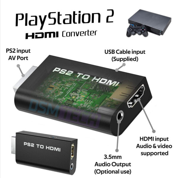 PS2 PlayStation2 To HDMI Converter,Including Audio - Image 2