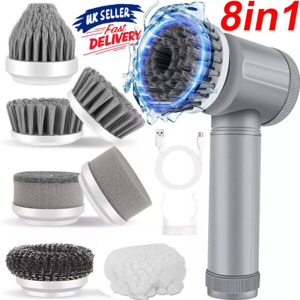 Rechargeable Electric Cordless Cleaning Brush Spin Scrubber Turbo Scrub Cleaner - Image 5