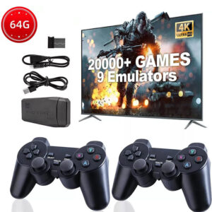 4K HDMI Retro Game Stick Console Plug Play 20000- Games 2 Wireless Controllers