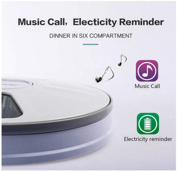 Automatic 6 Day Meal Timed Pet Dog Cat Feeder Food Bowl Auto Holiday Dispenser - Image 3