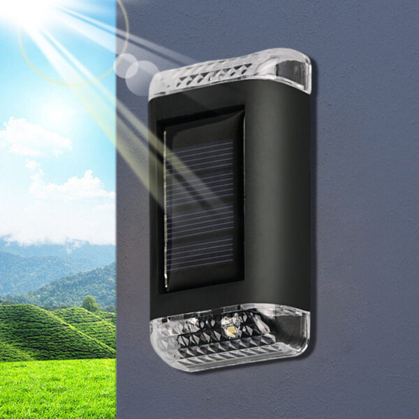 2Pcs Solar Powered Wall Lights Led Super Bright Door Fence Outdoor Garden Lamp White Light - Image 4