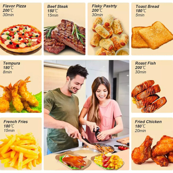 300x Air Fryer Liners Disposable Paper Liners Non Stick Parchment For Dual - Image 5