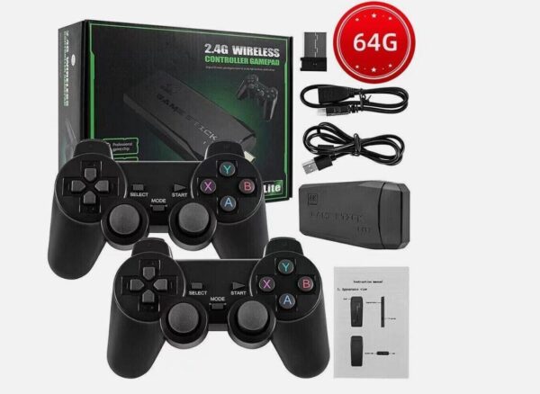 4K HDMI Retro Game Stick Console Plug Play 20000- Games 2 Wireless Controllers - Image 3