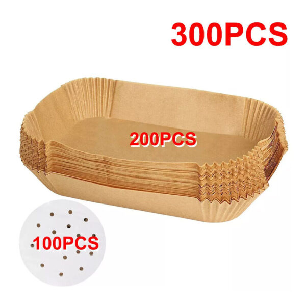 300x Air Fryer Liners Disposable Paper Liners Non Stick Parchment For Dual - Image 2