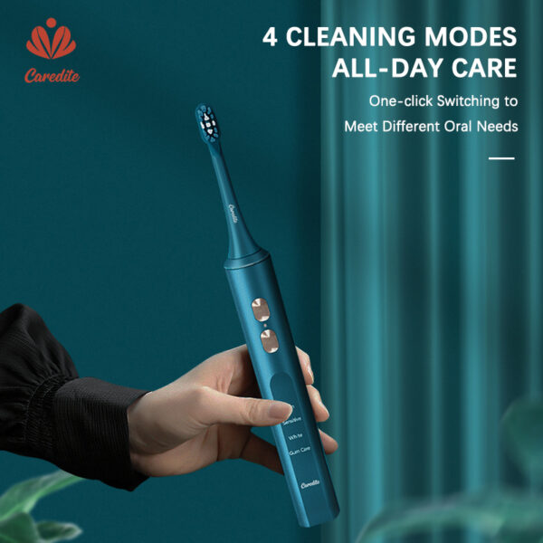 Caredite Newest Travel Electronic Toothbrush With Ultraviolet Disinfection Function Case Suit, 4 Cleaning Modes With 3 Power Model, 45 Days Long Lasting Battery Life - Image 10