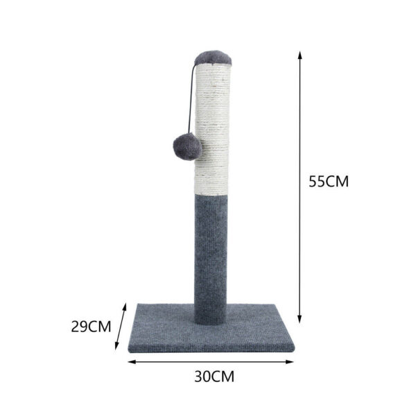 Tall Large Cat Scratching Post 55cm Strong Natural Sisal Pole Heavy Duty Base UK - Image 2